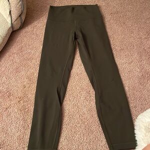 lululemon size 6 leggings dark green